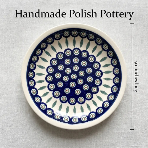 Peacock Soup Plate Polish Pottery