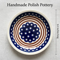 Polish Pottery Dimensions Stars & Stripes Soup Plate