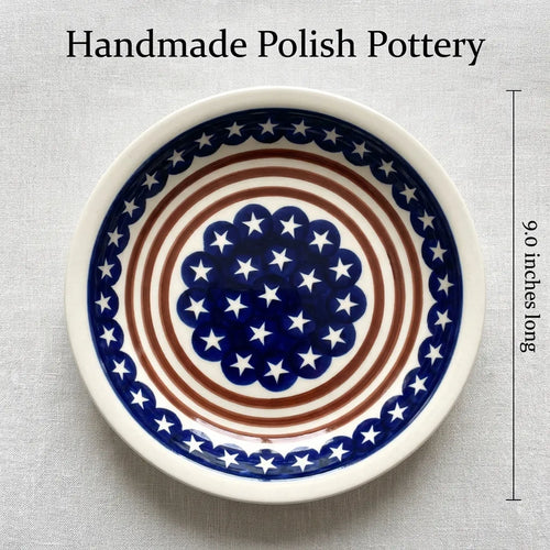 Polish Pottery Dimensions Stars & Stripes Soup Plate