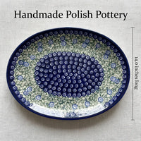 Polish Pottery Dimensions Seaside Swirl Large Serving Platter
