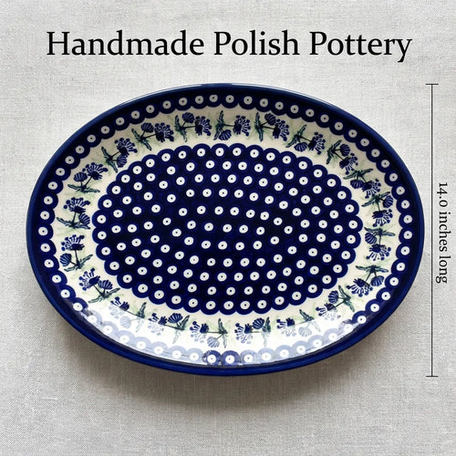 Sweet Annie Large Serving Platter Polish Pottery