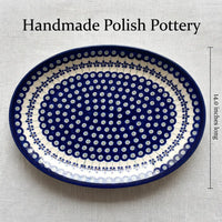 Polish Pottery Dimensions Flowering Peacock Large Serving Platter