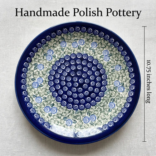 Polish Pottery Dimensions Seaside Swirl Dinner Plate