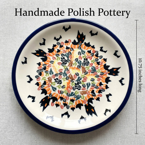 Polish Pottery Dimensions Haunted House Dinner Plate
