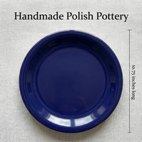 Polish Pottery Dimensions Cobalt Dinner Plate