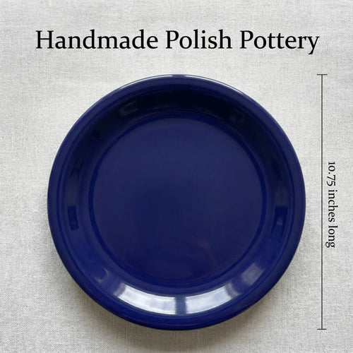 Polish Pottery Dimensions Cobalt Dinner Plate