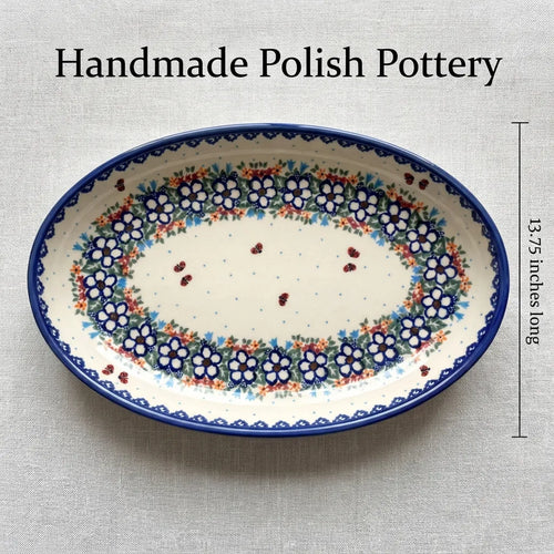 Scarlett Oval Platter Polish Pottery