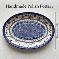 Noel Nights Oval Platter Polish Pottery