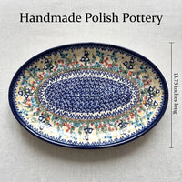 Garden of Eden Oval Platter Polish Pottery