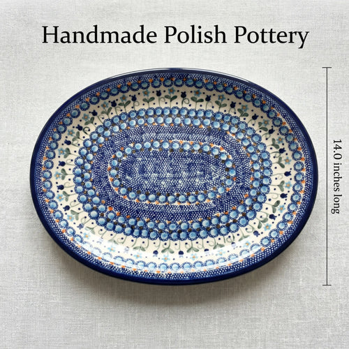 Savannah Large Oval Platter Polish Pottery
