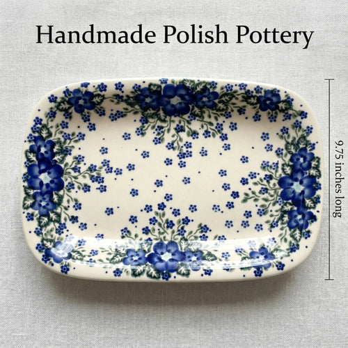 Melanie Small Rectangular Serving Platter Polish Pottery