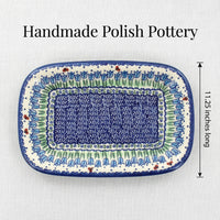 Garden Tulip Medium Rectangular Serving Platter Polish Pottery