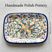Atlantis Large Rectangular Serving Platter Polish Pottery