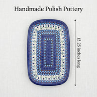 Savannah Large Rectangular Serving Platter Polish Pottery
