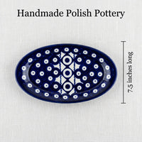 Polish Pottery Dimensions Xena Salt & Pepper Shakers with Plate