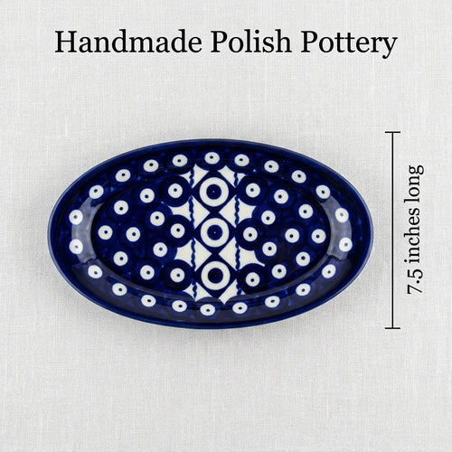 Polish Pottery Dimensions Xena Salt & Pepper Shakers with Plate