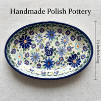 Polish Pottery Dimensions Fantasy Salt & Pepper Shakers with Plate