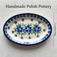 Polish Pottery Dimensions Kalina Salt & Pepper Shakers with Plate