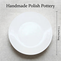 Miko Cream Dessert Plate Polish Pottery