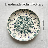 Miko Blue Dessert Plate Polish Pottery