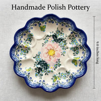Apple Blossom Egg Plate Polish Pottery