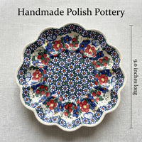 Garden Butterfly Egg Plate Polish Pottery