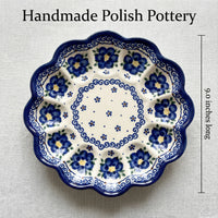 Spring Blossom Egg Plate Polish Pottery