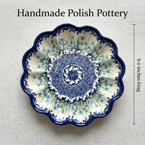 Misty Egg Plate Polish Pottery
