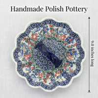 Garden Butterfly Egg Plate Polish Pottery