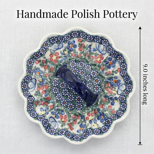 Garden Butterfly Egg Plate Polish Pottery
