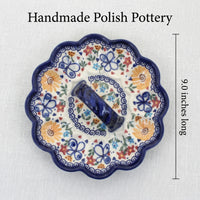 Butterfly Egg Plate Polish Pottery