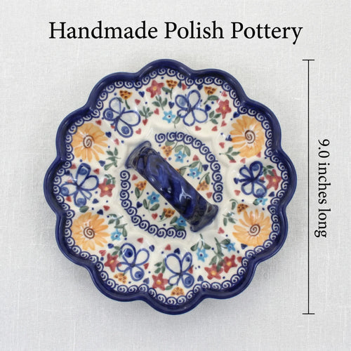 Butterfly Egg Plate Polish Pottery