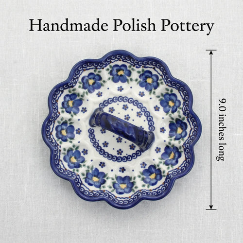 Spring Blossom Egg Plate Polish Pottery