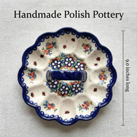 Scarlett Egg Plate Polish Pottery