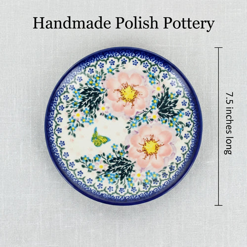 Polish Pottery Dimensions Apple Blossom Dessert Plate