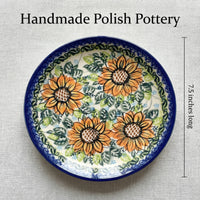Polish Pottery Dimensions Sunflower Splendor Dessert Plate