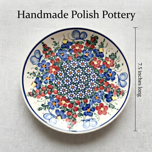Polish Pottery Dimensions Garden Butterfly Dessert Plate