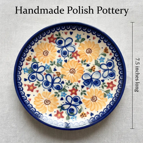 Polish Pottery Dimensions Butterfly Dessert Plate