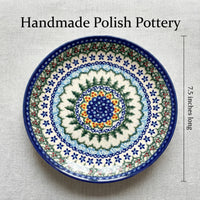 Polish Pottery Dimensions Holiday Pine Dessert Plate