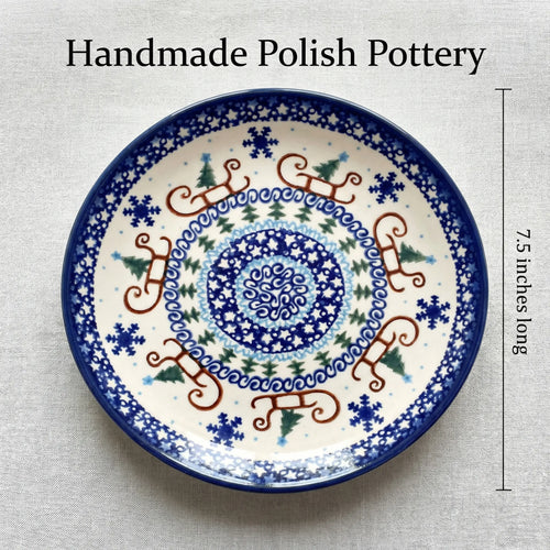 Polish Pottery Dimensions Noel Nights Dessert Plate