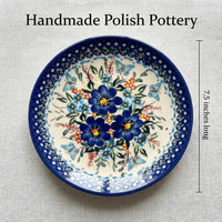 Polish Pottery Dimensions Garden of Blue Dessert Plate