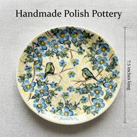 Polish Pottery Dimensions Bluebird Garden Dessert Plate