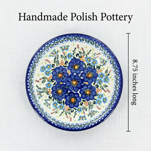 Polish Pottery Dimensions Garden of Blue Soup Plate