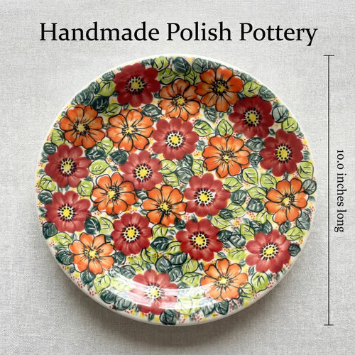 Polish Pottery Dimensions Marigold Surprise Dinner Plate