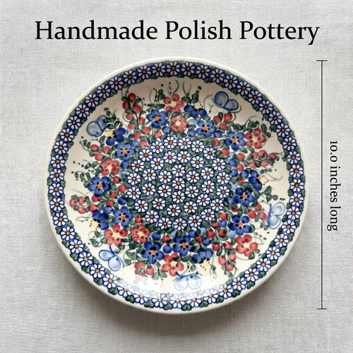 Polish Pottery Dimensions Garden Butterfly Dinner Plate