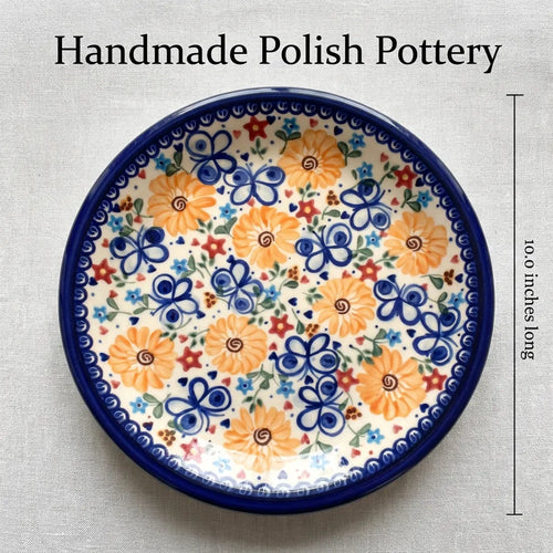 Polish Pottery Dimensions Butterfly Dinner Plate