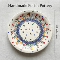 Polish Pottery Dimensions Hearts & Flowers Dinner Plate