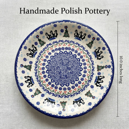 Polish Pottery Dimensions Arctic Holidays Dinner Plate