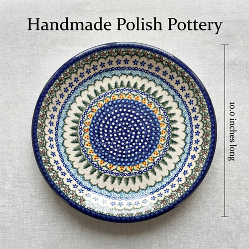 Polish Pottery Dimensions Holiday Pine Dinner Plate
