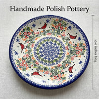 Polish Pottery Dimensions Winter Cardinal Dinner Plate